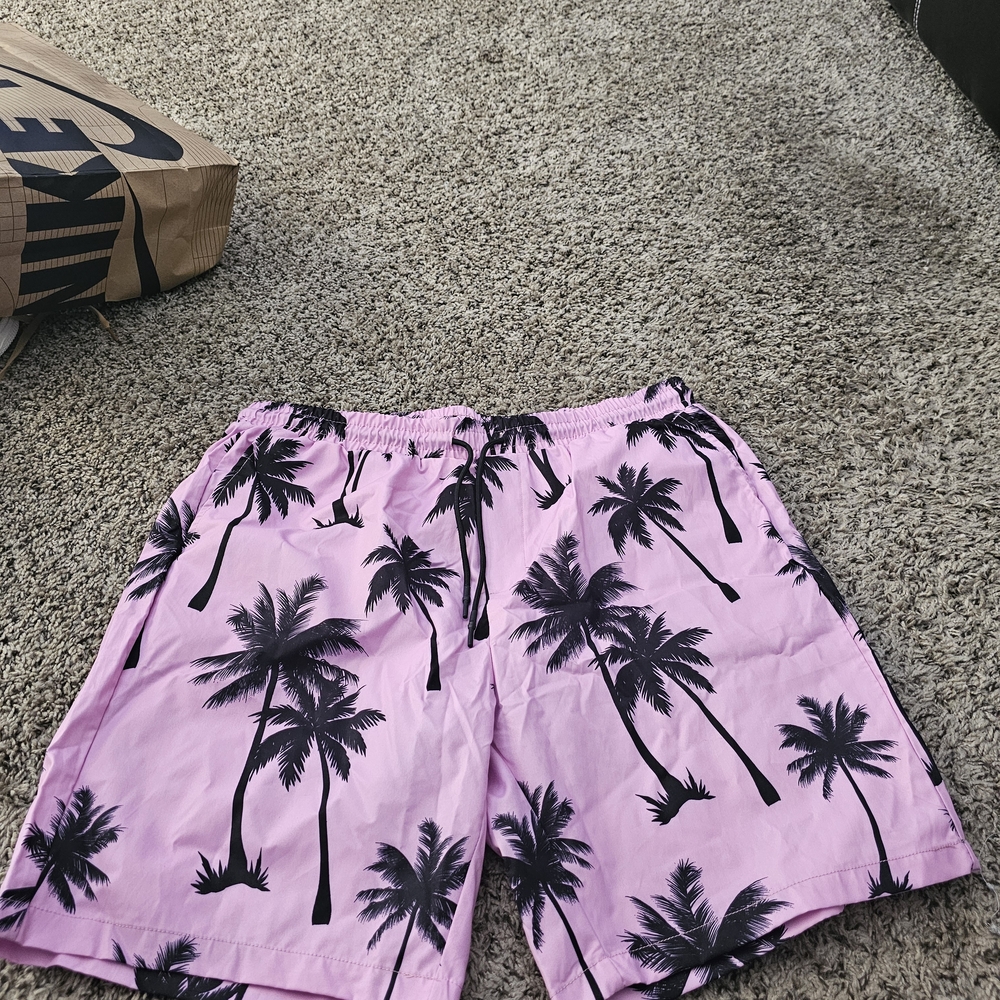 NFINITY Pink Palm Tree Board Shorts